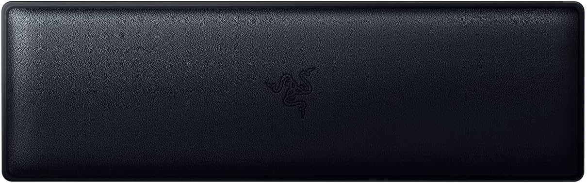 Razer Ergonomic Wrist Rest for Mini Keyboards: Plush Leatherette Memory Foam Cushion - Anti-Slip Rubber Feet