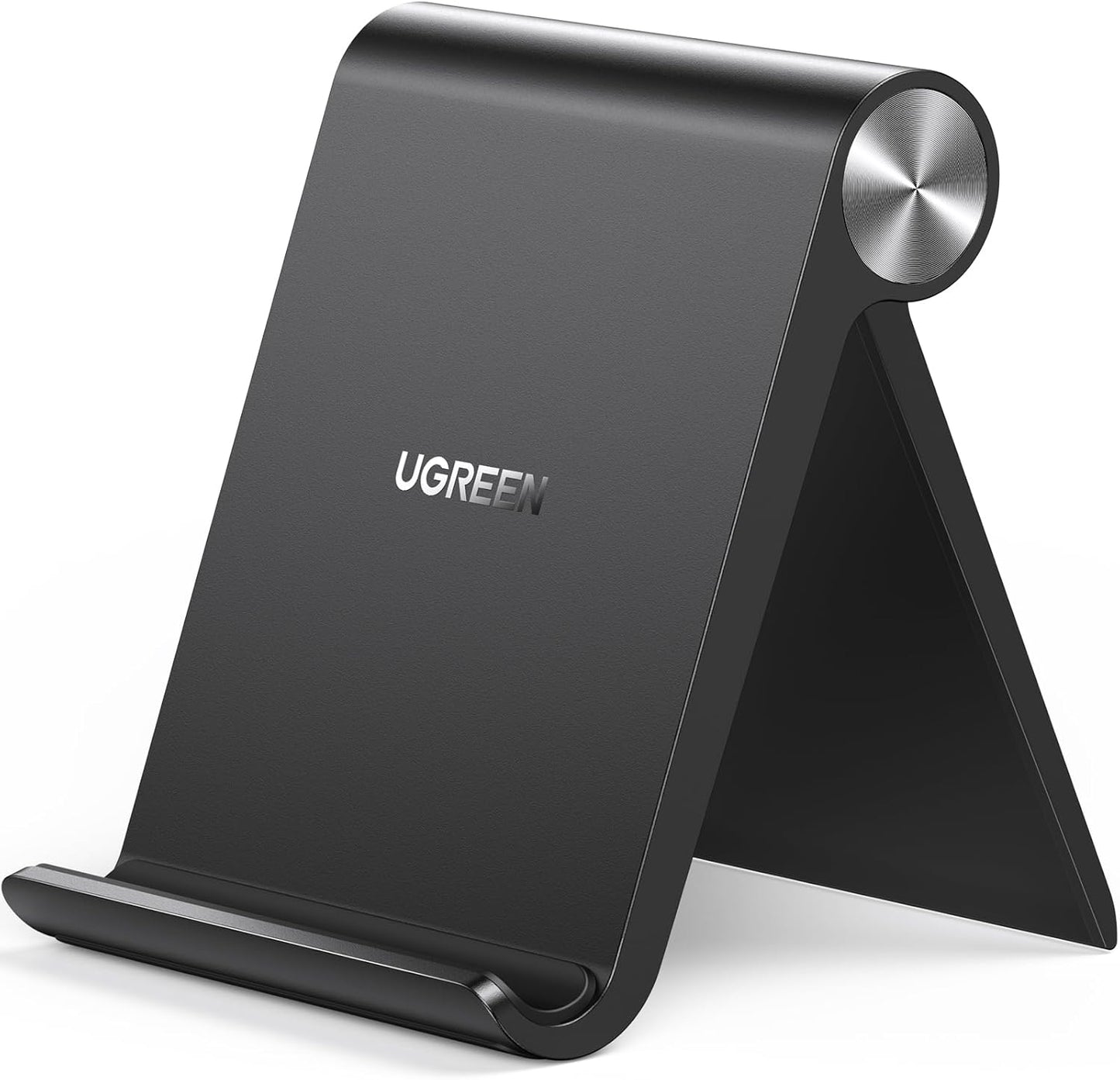 UGREEN Cell Phone Stand for Desk Portable Foldable Phone Holder Angle Adjustable Compatible with iPhone 17 Air 16 15 Pro Max 14 Plus, iPhone 13 12 11 SE XS XR Smartphone, Mini Size, Black