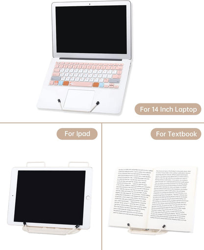 Honagu Book Stand for Reading, Adjustable Reading Rest Book Holder, Documents Holder, Sturdy Typing Stand for Recipes Textbooks Tablet Music Books (Green)