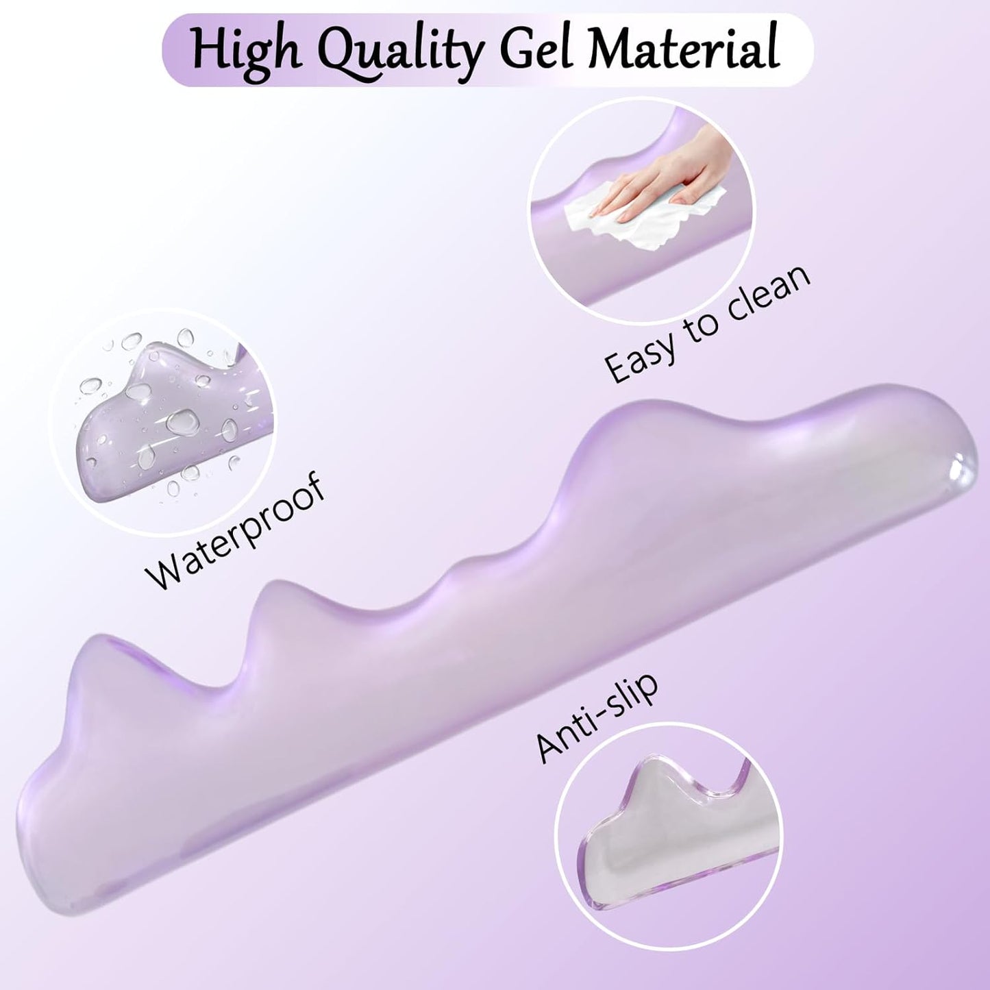 Gel Wrist Rest for Keyboard and Mouse Square Blue Plaid Clear Keyboard Wrist Rest Transparent Ergonomic Cute Checkered Mouse Wrist Pad Silicone Non-Slip Support for Computer Laptop Gaming Home Office