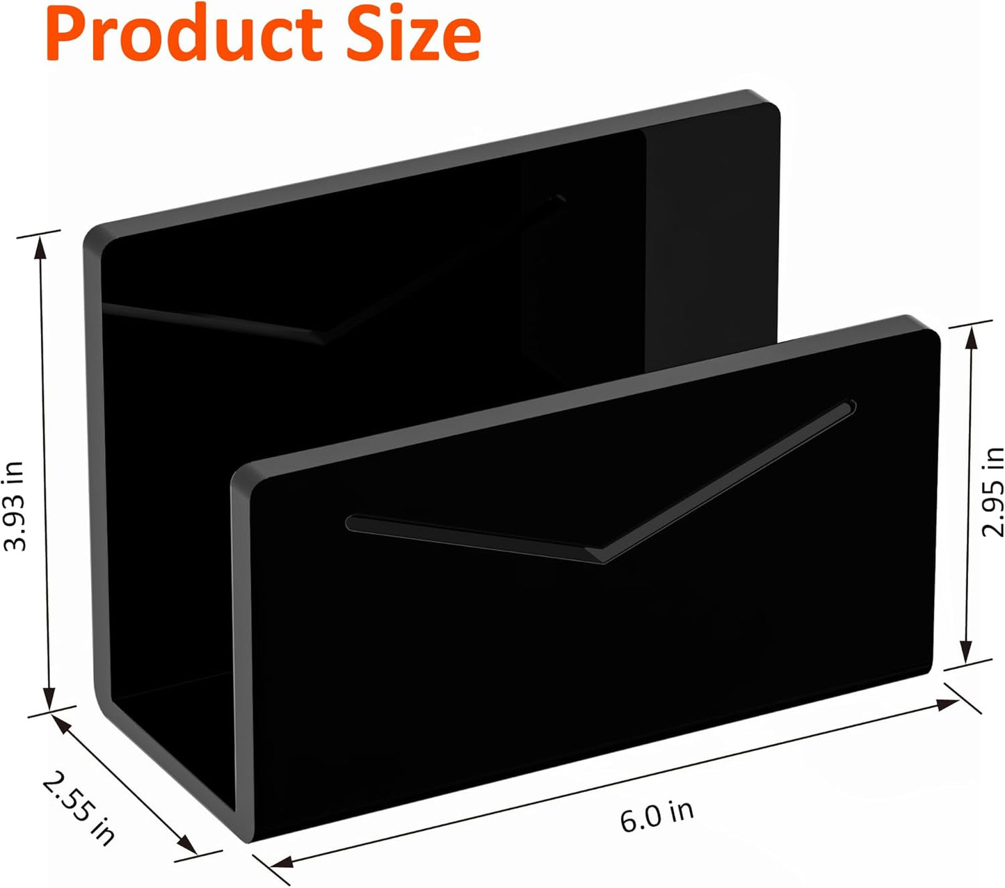 FUCDTEFC Desk Mail Organizer, 2 Section Clear Acrylic File Holder Letter Organizer, Vertical Lightweight Modern Envelope Holder Desk Accessories & Workspace Organizers for Office, Home, School