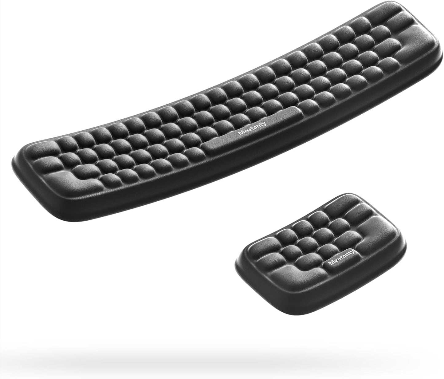 Meatanty Keyboard and Mouse Wrist Rest Set, Computer Wrist Pad Support, Ergonomic Keypad Hand Rest Combo, Memory Foam Typing Desk Accessory Carpal Tunnel Cushion, Laptop Office Home School Women Cute