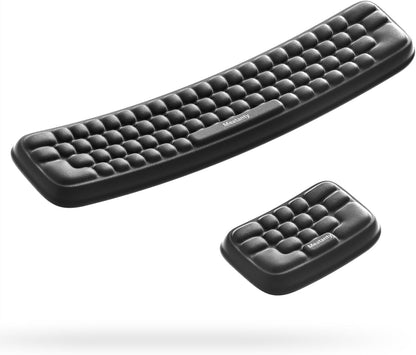 Meatanty Keyboard and Mouse Wrist Rest Set, Computer Wrist Pad Support, Ergonomic Keypad Hand Rest Combo, Memory Foam Typing Desk Accessory Carpal Tunnel Cushion, Laptop Office Home School Women Cute