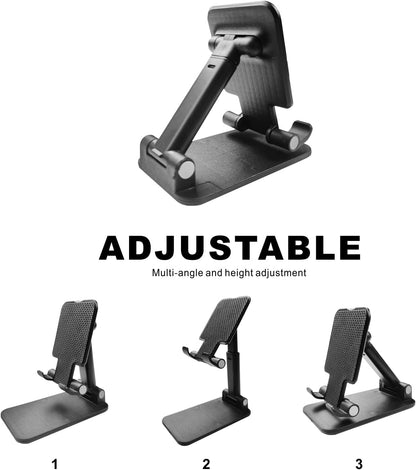 Adjustable Cell Phone Stand,Phone Stand,Mobile Phone Holder,iPhone Holder for Desk,Cell Phone Holder Portable Cellphone Cradle Desktop Dock Stand for Smart Phones,iPad Tablet and E-Reader