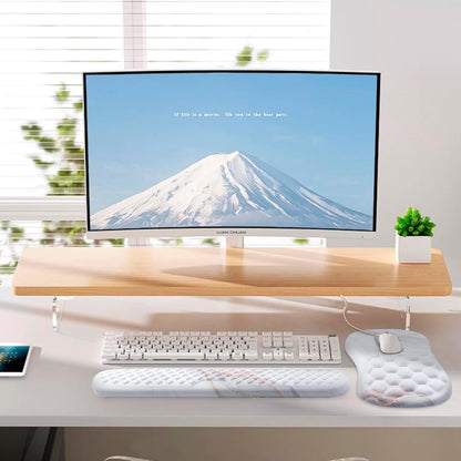 Mouse Pad Wrist Support, Laokiiy 2 in1 Keyboard Wrist Rest+ Ergonomic Mouse Pad, Non-Slip Wrist Rest for Computer Keyboard, Made Easy Typing & Relieve Wrist Pain（Banana Leaf Green）