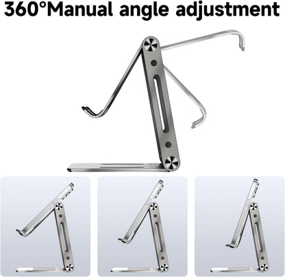 Cell Phone Stand,360° Adjustable Folding Portable Phone Holder for Desk Travel Essentials Office Accessories Compatible with All Mobile Phones,Small ipad,Switch