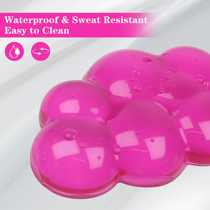 Gel Cloud Keyboard and Mouse Wrist Rest, Cute Wrist Support and Arm Support Keyboard Rest for Keyboard and Mouse Typing Pain Relief，Suitable for Office/Computer/Laptop/Gaming (Pink)