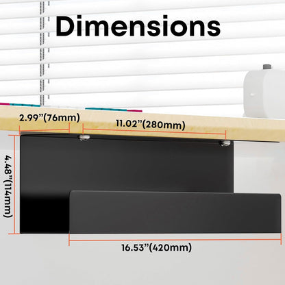 Cable Management Under Desk,17 inch Cable Management Tray,Power Strip Holder,Cord Organizer,Wire Management for Office and Home, Black