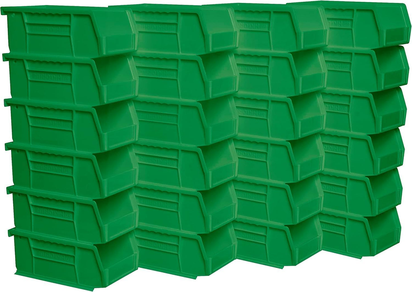 Akro-Mils 30220 AkroBins Plastic Storage Bins, Space-Saving Stackable Bins for Garage, Pantry, Craft Organization, 7" x 4" x 3", Yellow, 24-Pack