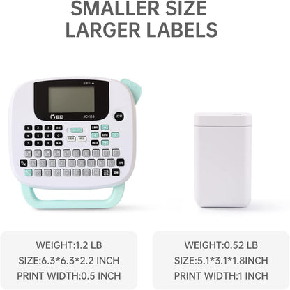 NIIMBOT D110 Label Maker Machine with Label, Small Label Printer Bluetooth Connection Multiple Templates Available for Phone Easy to Use for Office Home Organization Rechargeable White