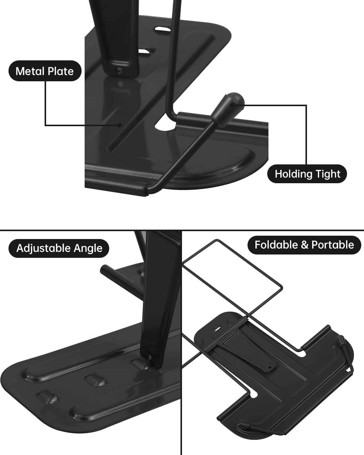 Honagu Book Stand for Reading, Adjustable Reading Rest Book Holder, Documents Holder, Sturdy Typing Stand for Recipes Textbooks Tablet Music Books (Green)
