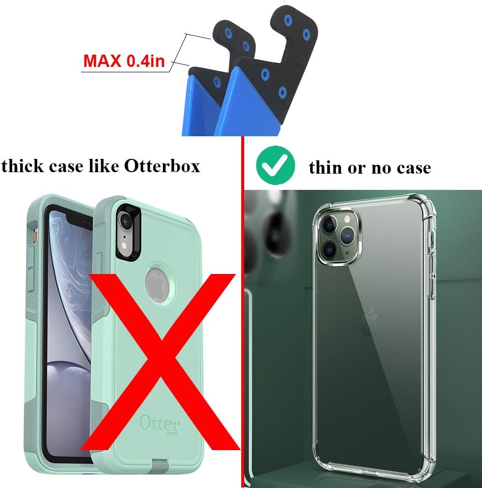 3 Pack Portable Cell Phone Stand for Desk, 【Upgraded Material】 Universal Pocket-Sized Foldable Small Mobile Phone Holder, V Smartphone Kickstand Mount Compatible with iPhone IPads Kindle Android-Black