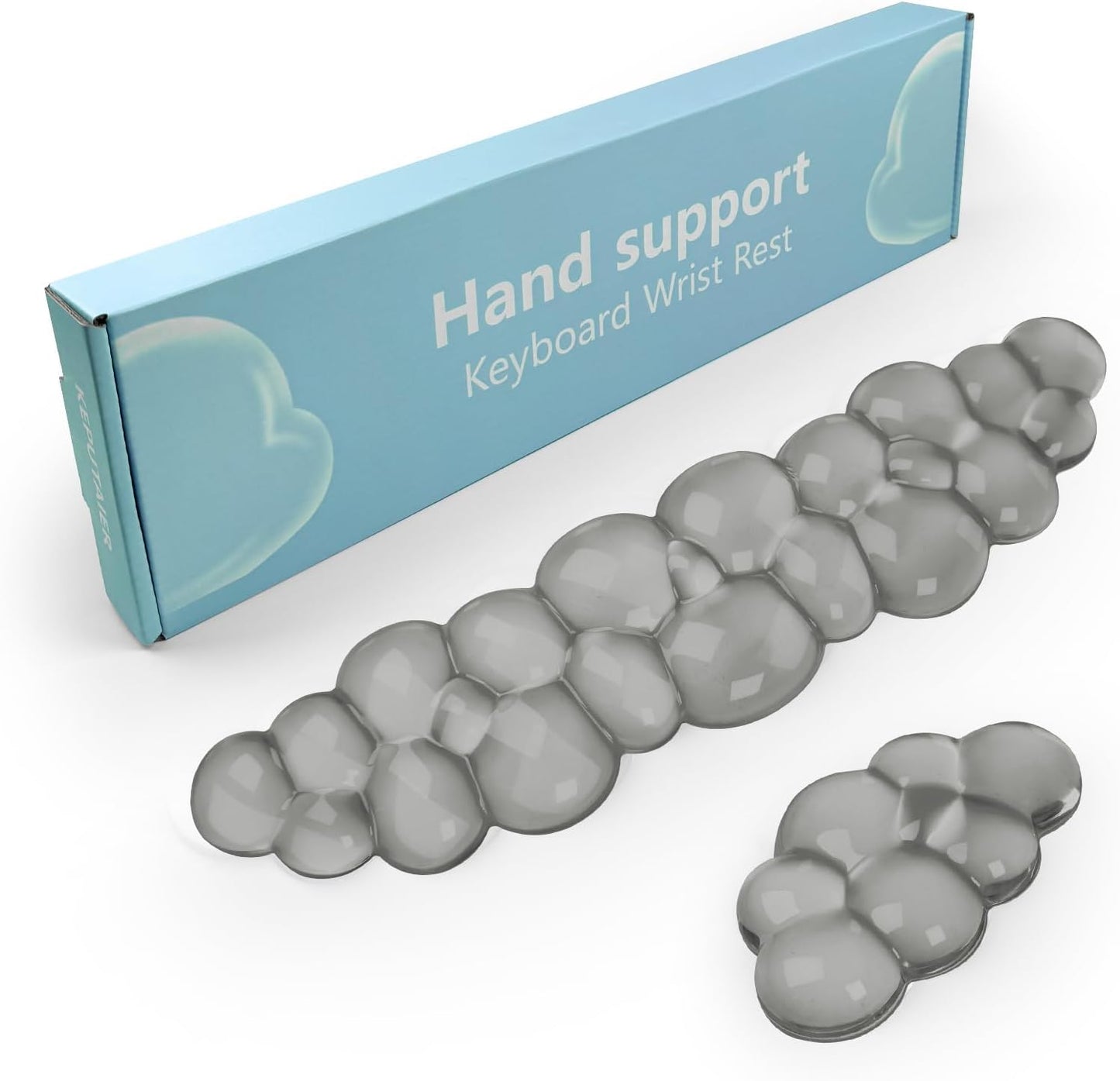 Gel Cloud Keyboard and Mouse Wrist Rest, Cute Wrist Support and Arm Support Keyboard Rest for Keyboard and Mouse Typing Pain Relief，Suitable for Office/Computer/Laptop/Gaming (Pink)
