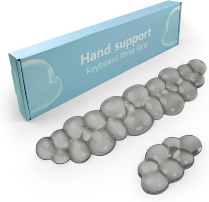Gel Cloud Keyboard and Mouse Wrist Rest, Cute Wrist Support and Arm Support Keyboard Rest for Keyboard and Mouse Typing Pain Relief，Suitable for Office/Computer/Laptop/Gaming (Pink)