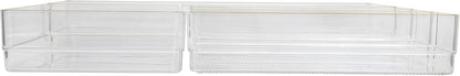 Martha Stewart Kerry Plastic Stackable Office Desk Drawer Organizers, Set of 8, with Gold Trim
