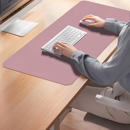 Mouse Pad and Keyboard Wrist Rest, 3-in-1 Large Keyboard and Mouse Pad Set, Ergonomic Wrist Rest for Computer Keyboards, Non-Slip Desk Mat Protector for Women (Purple Pink, 31.5" X 15.7")