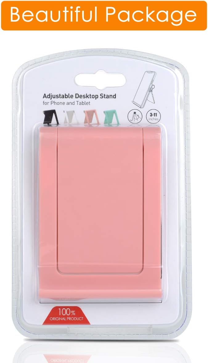 Cell Phone Stand Holder Multi-Angle Adjustable Phone Desk Stand Tablet Holder for iPhone 17 16 15 14 13 12 11 Pro Max XS XR 8 Plus 6 7 Galaxy S22 S21 S20 S10 S9 Edge Android Smartphone