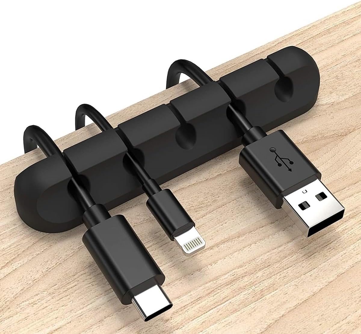 Cable Holder Clips, 3-Pack Cable Management Cord Organizer Clips Silicone Self Adhesive for Desktop USB Charging Cable Nightstand Power Cord Mouse Cable Wire PC Office Home