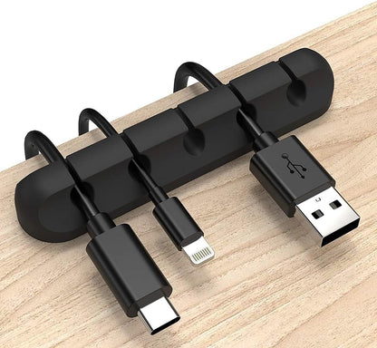 Cable Holder Clips, 3-Pack Cable Management Cord Organizer Clips Silicone Self Adhesive for Desktop USB Charging Cable Nightstand Power Cord Mouse Cable Wire PC Office Home