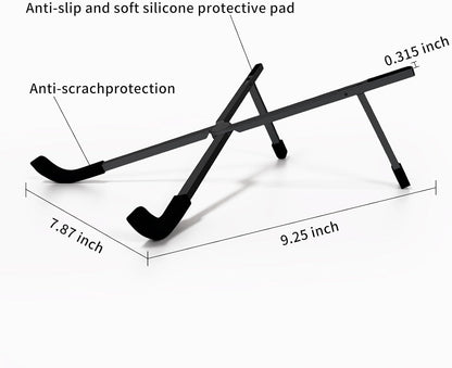 Protable Laptop Stand for Desk,Foldable Laptop Riser Holder,Ventilated Cooling Notebook Mount Computer Stand for 10-15.6” Laptops,Tablets，Aluminum