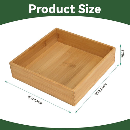 Bamboo Drawer Organizer - Kitchen Drawer Utensil Organizer Office Supplies Desk Organizer Makeup Silverware Tray Flatware Organization 12"*4"*2"