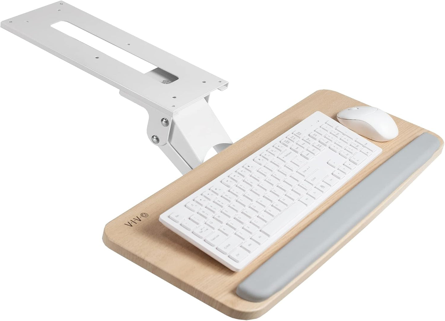 VIVO Adjustable Computer Keyboard & Mouse Platform Tray Ergonomic Under Table Desk Mount Drawer Underdesk Shelf (MOUNT-KB03B)
