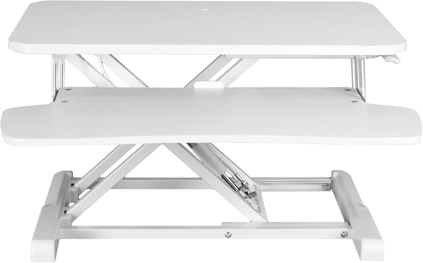 VIVO 26 inch Desk Converter, K Series, Height Adjustable Sit to Stand Riser, Dual Monitor and Laptop Workstation with Keyboard Tray, Black, DESK-V026KB