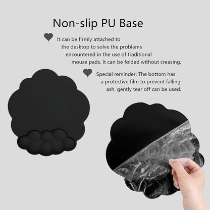 Cloud Wrist Rest Keyboard Pink Mouse Pad Set with Wrist Rest Ergonomic Wrist Pad Memory Foam Non-Slip Base Cute Gradient Wrist Support for Computer Laptop Gaming Home Office Relief Typing Pain