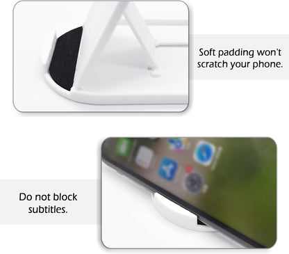 Cell Phone Stand，2Pack Portable Foldable Desktop Cell Phone Holder, Adjustable Universal Multi-Angle Cradle Stands for Tablet iPad iPhone 15 14 13 12 11 X/xr/xs max Samsung Galaxy, Black and White