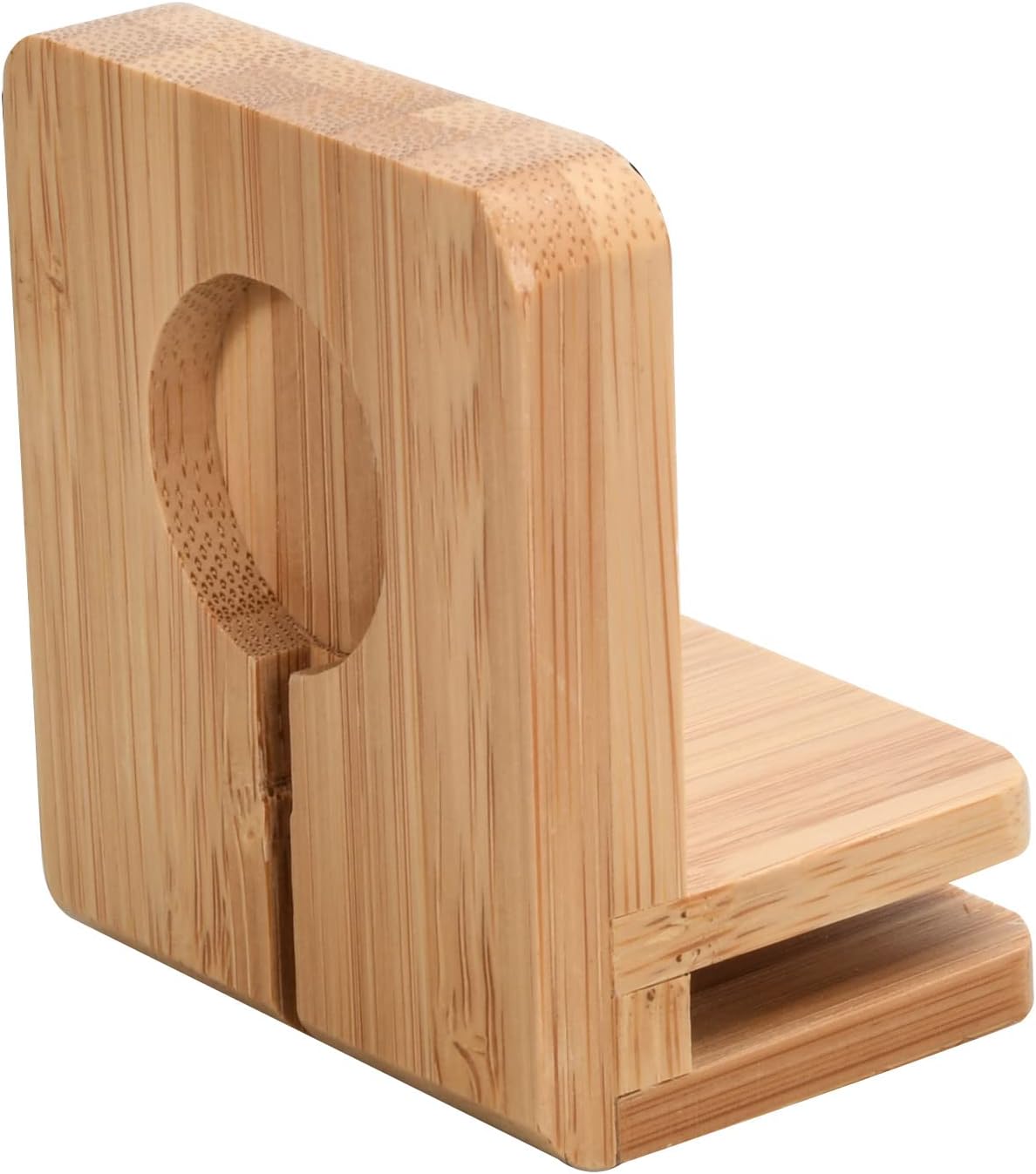 MobileVision Bamboo Charging Station & Multi Device Organizer Slim Version for Smartphones, Tablets, and Laptops