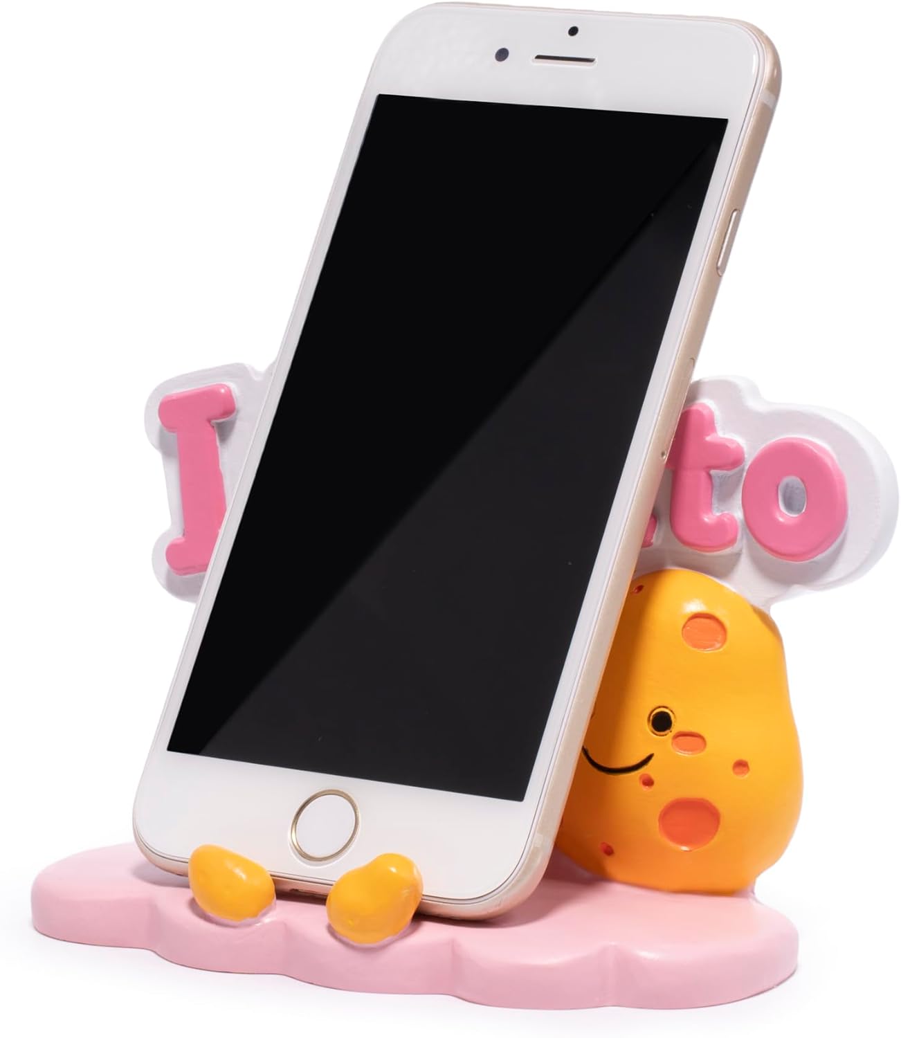 ZAWUU Coffee & Donuts Phone Stand - Cute Resin Phone Holder for Desk, Bedside Table, and Kitchen Counter, Adjustable Vertical & Horizontal Display, Fun Gift for Coffee Lovers, Women, and Teens