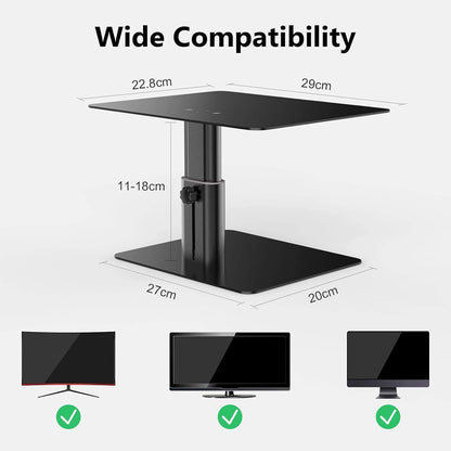Nillkin Monitor Stand for Desk, Adjustable Height Computer Monitor Stand, Ergonomic Aluminum Computer Stand for Desktop Monitor, iMac, Studio Display XDR, Dell, HP, Lenovo, Other Screen Display, Black