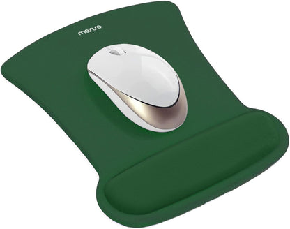 MOSISO Wrist Rest Support for Mouse Pad & Keyboard Set, Ergonomic Mousepad Non-Slip Base Home/Office Pain Relief & Easy Typing Cushion with Neoprene Cloth & Raised Memory Foam, Apricot