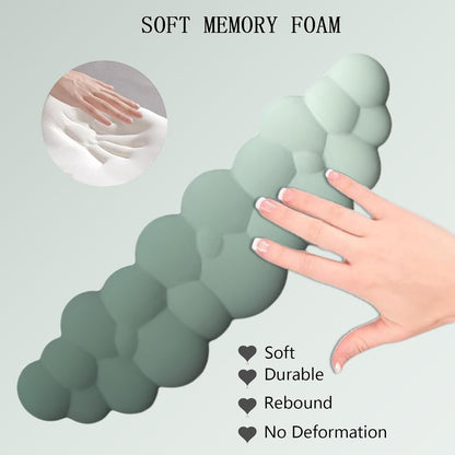 Cloud Wrist Rest Keyboard Pink Mouse Pad Set with Wrist Rest Ergonomic Wrist Pad Memory Foam Non-Slip Base Cute Gradient Wrist Support for Computer Laptop Gaming Home Office Relief Typing Pain