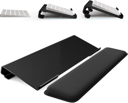 Laborio Computer Keyboard Stand for Desktop, 2-Level Height Adjustment Keyboard Wrist Rest, Non-Slip Key Board Riser Pad for Office, Gaming, and Home Desks