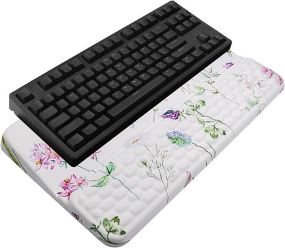 Computer Keyboard Stand with Wrist Rest, Ergonomic Tilted Keyboard Holder - Keyboard Riser with Wrist Pad - Keyboard Tray Support for Office Home - Black