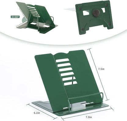 Camelmother Metal Book Holder Adjustable Book Stand for Reading