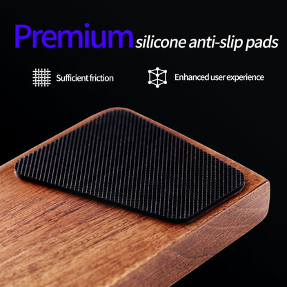 Wooden Wrist Rest, Walnut Wood Keyboard Wrist Rest, Ergonomic Palm Rest, Anti-Slip, Keyboard Accessory for Computer, Laptop, Home & Office (Black Walnut, 17.2" L x 3.15" W x 0.78" H)