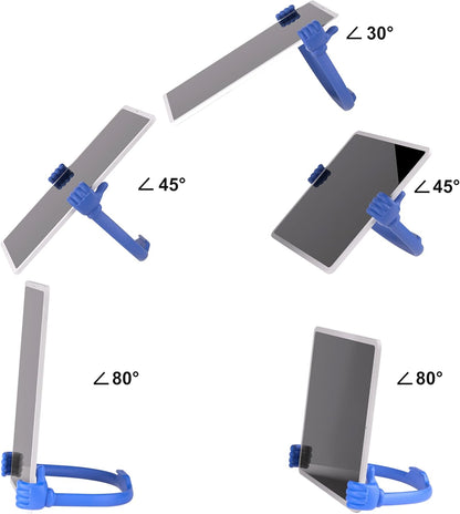 HONSKY 3361942 Cute Thumbs Up Adjustable Tpu Flexible Mobile Cell Phone Tablet Computer Display Stand Holder for Bed Desk - Blue and Black