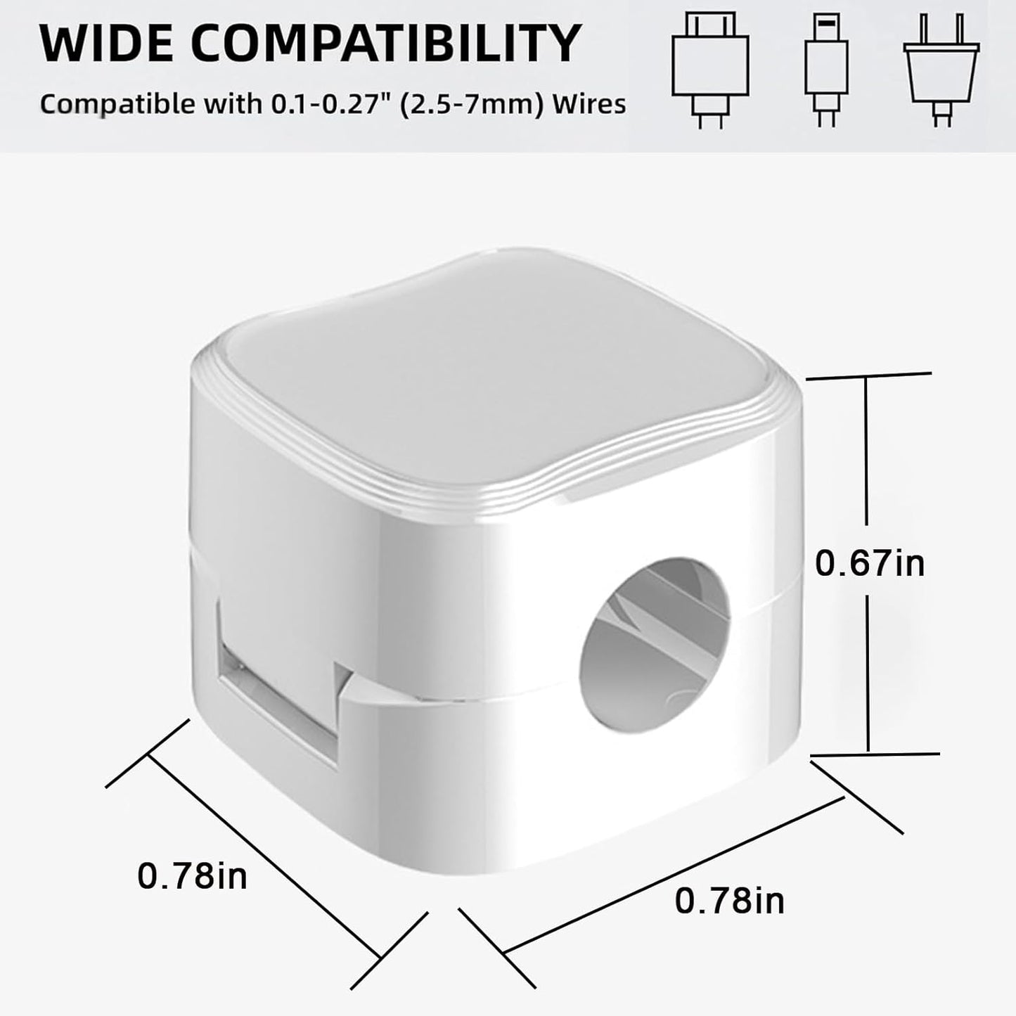 IFNOW 6 Pack Magnetic Cable Clips for Nightstand Black and White Self Adhesive Cord Holder Adjustable Clip for Desk, Nightstand, Phone Charger, Computer, Home, Office, Car