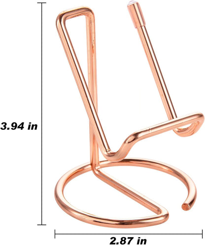 ROPOSY Cell Phone Stand for Desk, Cute Metal Gold Cell Phone Stand Holder Desk Accessories, Compatible with All Mobile Phones, iPhone, iPad