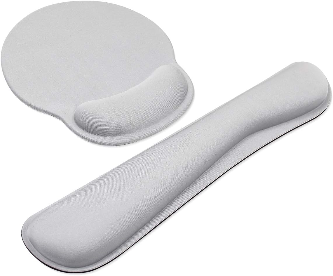 Ergonomic Keyboard Mouse Pad Wrist Rest Support Set for Laptop/Computer/Desktop,Memory Foam Hand Rest Wrist Cushion for Gaming/Office,Lightweight Comfortable & Pain Relief (Flowers)