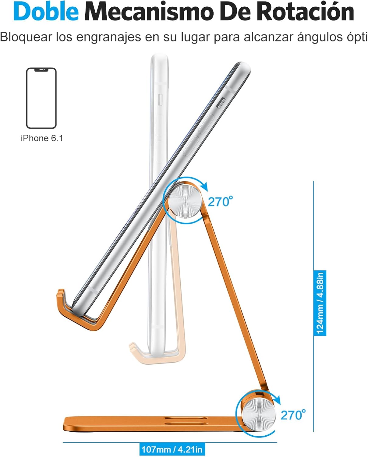 OMOTON Foldable Cell Phone Stand, C4 Portable Aluminum Phone Holder, Adjustable Phone Dock Cradle Compatible with iPhone 17/16/15 Pro Max Air, Samsung Galaxy, Small Tablets, All Smart Phones, Silver