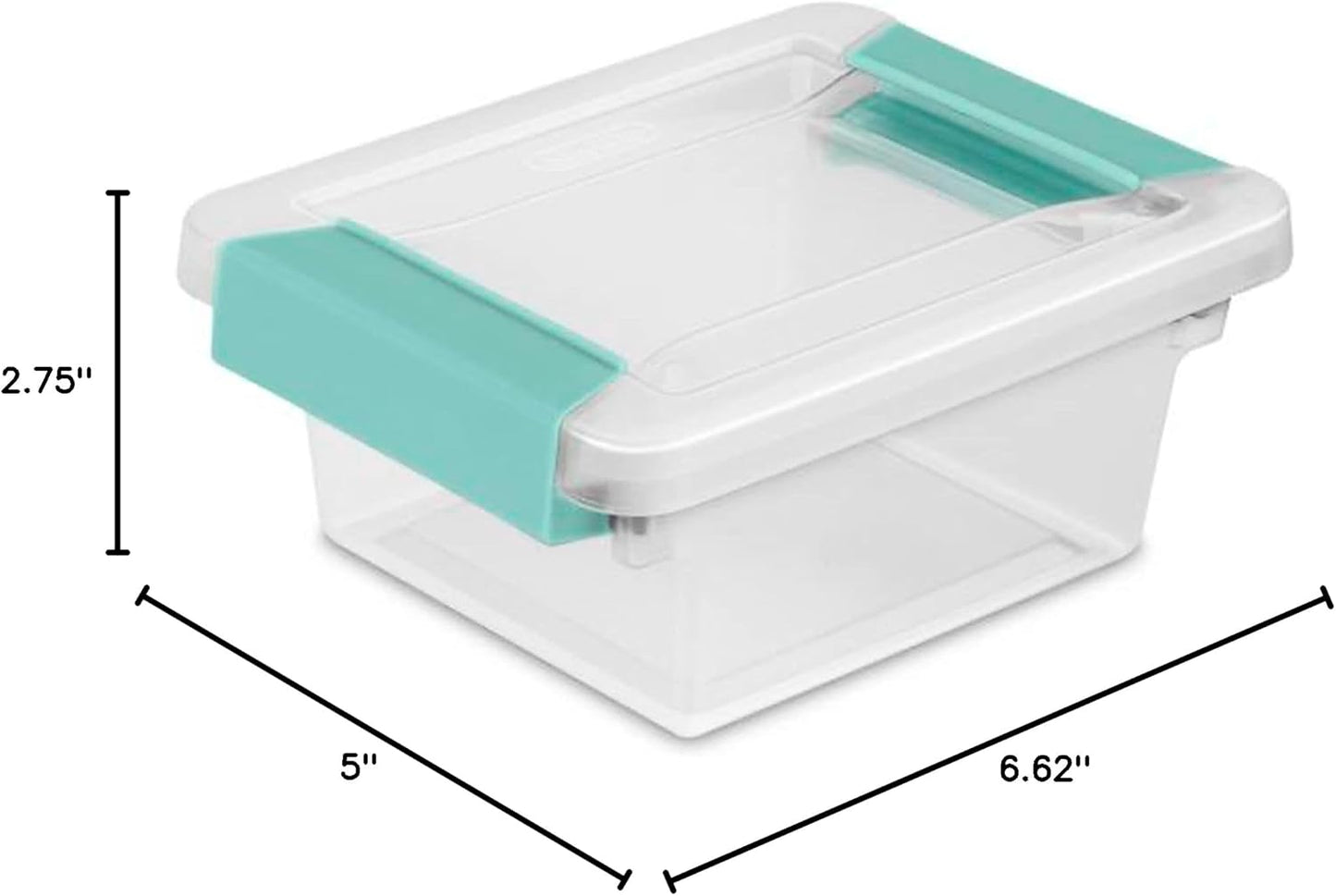 Sterilite 12-Pack Clip Box, Stackable Clear Plastic Bins with Latching Lids, Large - Writing, Arts or Crafts Supplies Storage Containers for Home, Office, Classroom and Workshop Organization