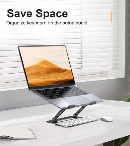 Aoviho Adjustable Laptop Stand for Desk,Portable Laptop Stand Holder and Riser,Foldable Aluminum Notebook Computer Stands for MacBook Air Pro HP Lenovo Dell Samsung Chromebook, 10-15.6 inch, Purple