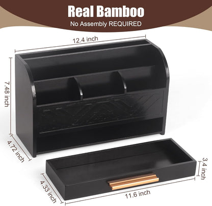 Mail Organizer Countertop Kitchen-White Mail Holder Countertop Drawers Wood Desk Drawer Tabletop Storage Organization Pen Holder Letter Sorter Makeup Organizer for School Home Office Supplies