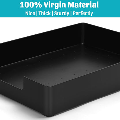 Letter-Size Tray Desk Letter Tray Paper Tray, Sturdy Heavy-Duty Plastic Printer Paper Tray, Single-Tier Stackable File Storage Organizer for Office Home (Clear)