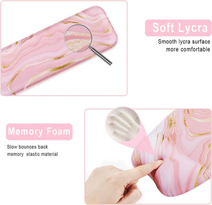 Memory Foam Set Wrist Rest Pad & Mouse Wrist Rest Support,Ergonomic Design for Office,Home,Laptop,Desktop Computer,Gaming Keyboard - Pink
