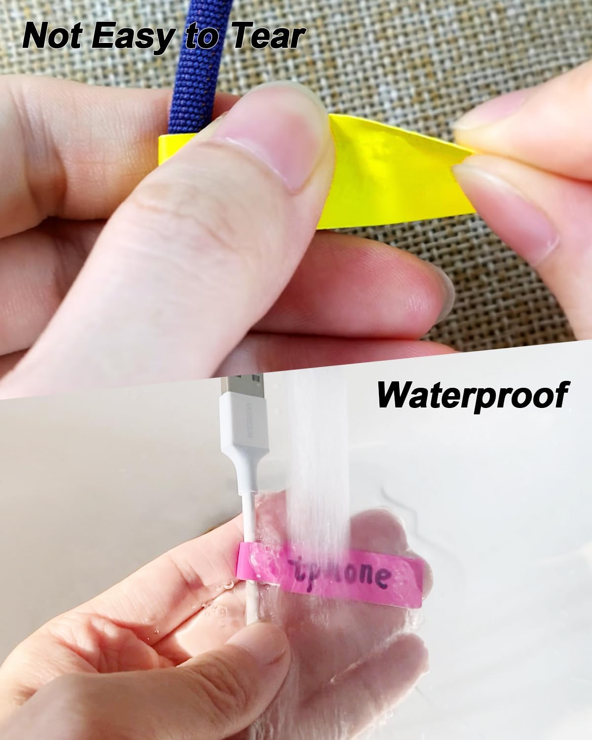 270 Pcs Cable Labels - 9 Colors, Waterproof, Self-Adhesive, Tear Resistant Wire Labels for Electronics & Laser Printer