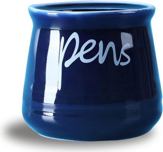 ONTUBE Porcelain Pens Holder Stand,Ceramic Pencils Holder (Turquoise)